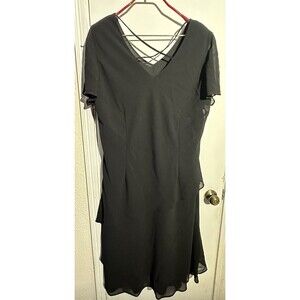 Elegant A.K.C. by S.L. Fashions black dress in size 20 (XXL)